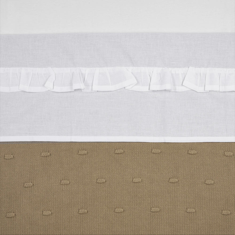 Meyco baby wieglaken Ruffle 75x100 White