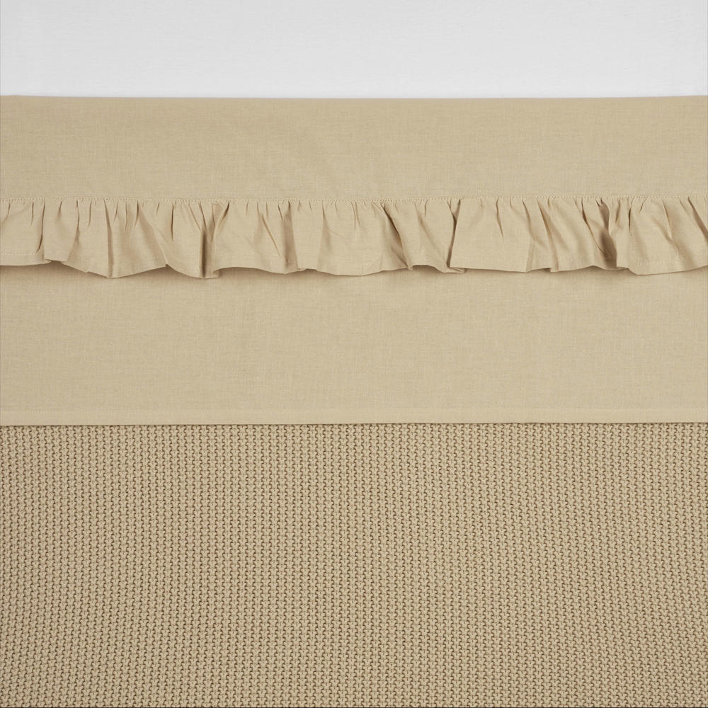 Meyco baby wieglaken Ruffle 75x100 Sand