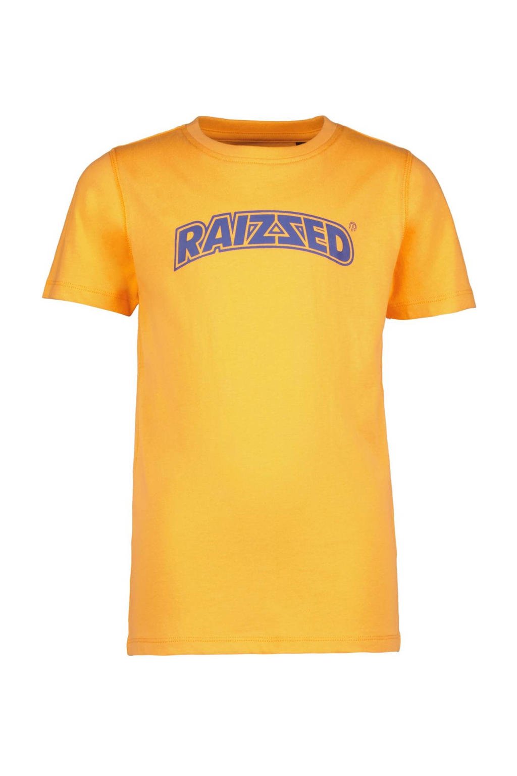 Oranje jongens Raizzed T-shirt Maynard van katoen met logo dessin, korte mouwen en ronde hals
