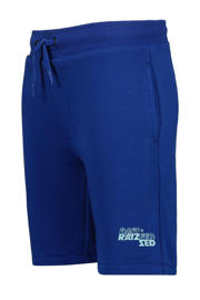 thumbnail: Blauwe jongens Raizzed regular fit short Brennon van katoen met elastische tailleband met koord en logo dessin