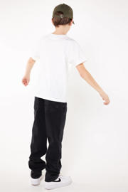 thumbnail: Black denim jongens America Today Junior loose fit jeans Dallas Jr van denim met regular waist en rits- en knoopsluiting