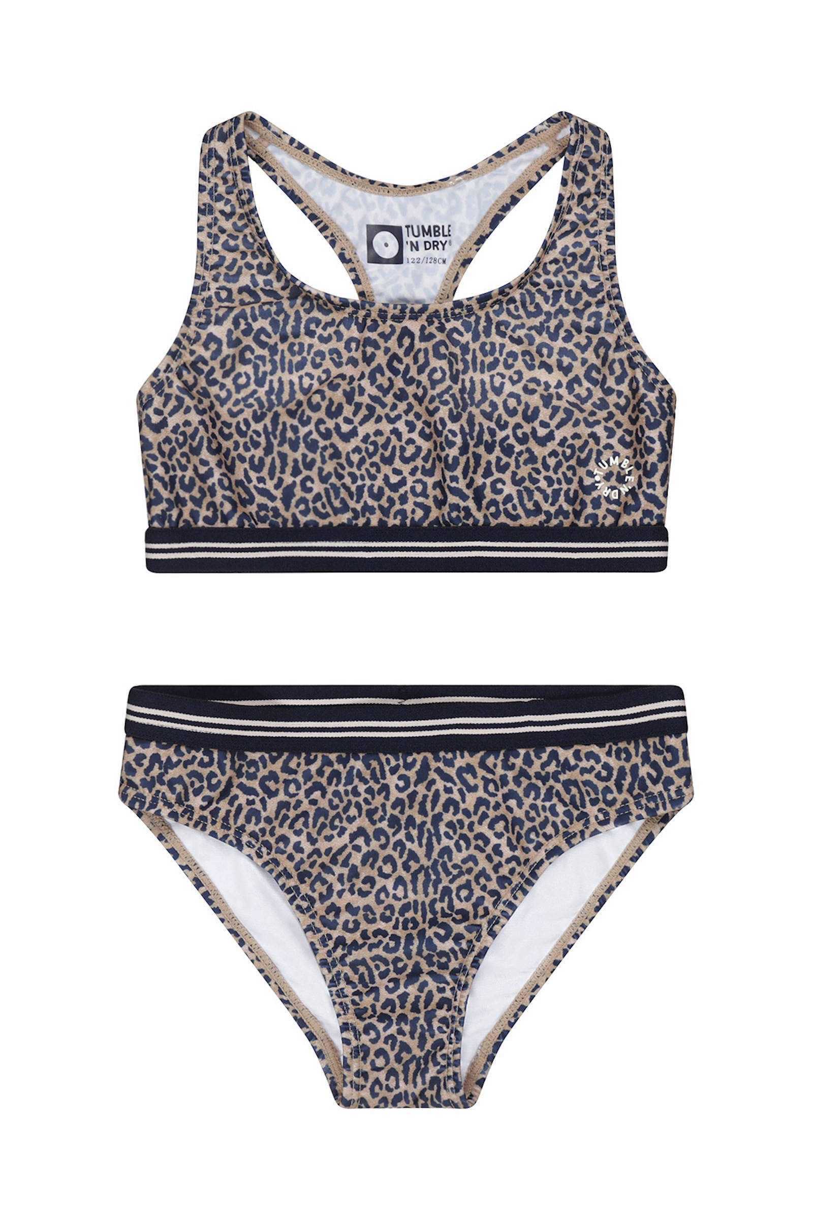 Tumble n Dry Mid crop bikini Cinque Terre bruin donkerblauw kleertjes