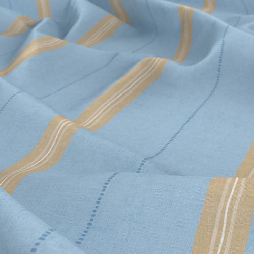 Wehkamp Home katoenen dekbedovertrek 1 persoons (140x220 cm) Blauw Streep