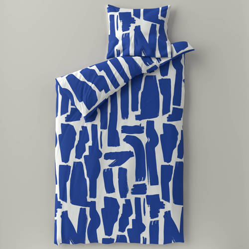 Wehkamp Home katoenen dekbedovertrek 1 persoons (140x220 cm) Blauw Camouflage
