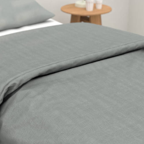Wehkamp Home dekbedovertrek 1 persoons (140x220 cm) Groen Effen