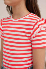 thumbnail: WE Fashion gestreept T-shirt rood/wit