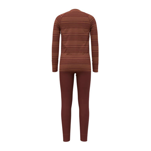Odlo sport thermo ondergoed bruin Gerecycled polyester Ronde hals 116