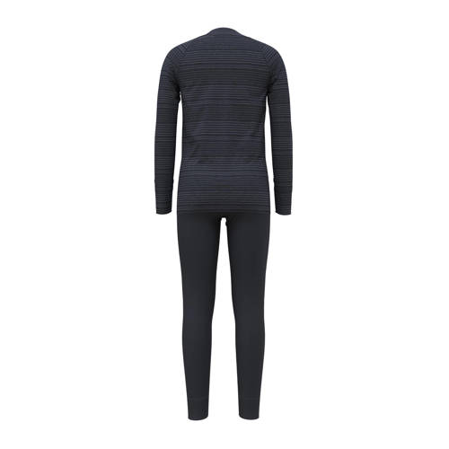Odlo sport thermo ondergoed donkergrijs Gerecycled polyester (duurzaam) Ronde hals 140