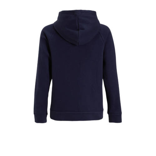 Under Armour sportsweater Rival Fleece donkerblauw Jongens Katoen Capuchon 152