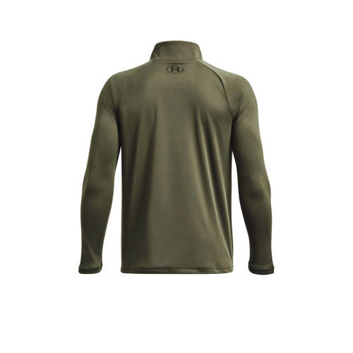 Under Armour sportshirt Tech 2.0 kakigroen Sport t-shirt Jongens Polyester Opstaande kraag 152