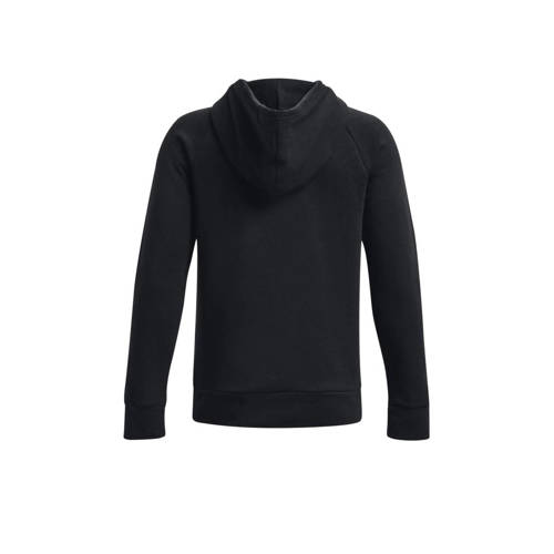 Under Armour fleece sporthoodie Rival Fleece zwart Sportsweater Jongens Katoen Capuchon 152