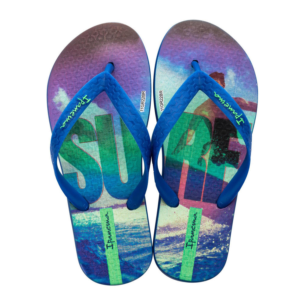Blauwe jongens Ipanema Classic teenslippers van rubber