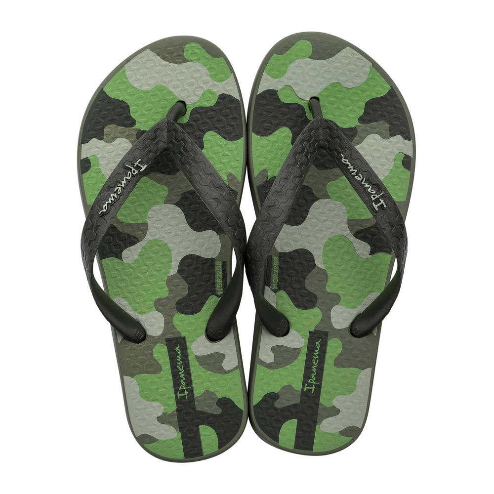 Groene jongens en meisjes Ipanema Temas teenslippers van duurzaam gerecycled materiaal 