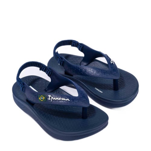 Ipanema Anatomic Soft Baby teenslippers met hielbandje donkerblauw Meisjes Rubber