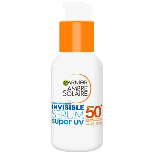 Garnier Ambre Solaire Super UV onzichtbaar zonbeschermingsserum zonnebrand SPF 50+ - 30 ml Wit