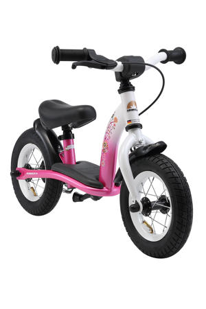 Classic, 10 inch loopfiets, roze / wit