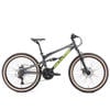 BikeStar MTB Fully kinderfiets 24 inch zwart Bikestar MTB Fully alu 21speed 24inch grijs/geel