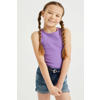 WE Fashion ribgebreide  top paars