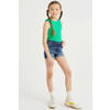 WE Fashion ribgebreide  top groen