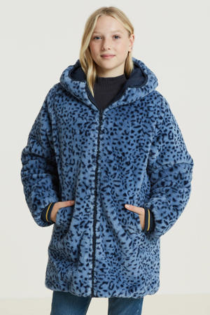 reversible winterjas blauw