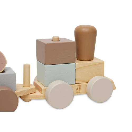 Jollein Houten speelgoedtrein 45x12 cm Farm Beige | Speelgoedtrein van