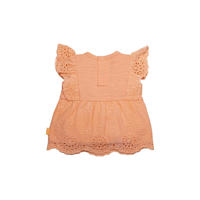 thumbnail: BESS baby T-shirt met ruches met broderie zalm