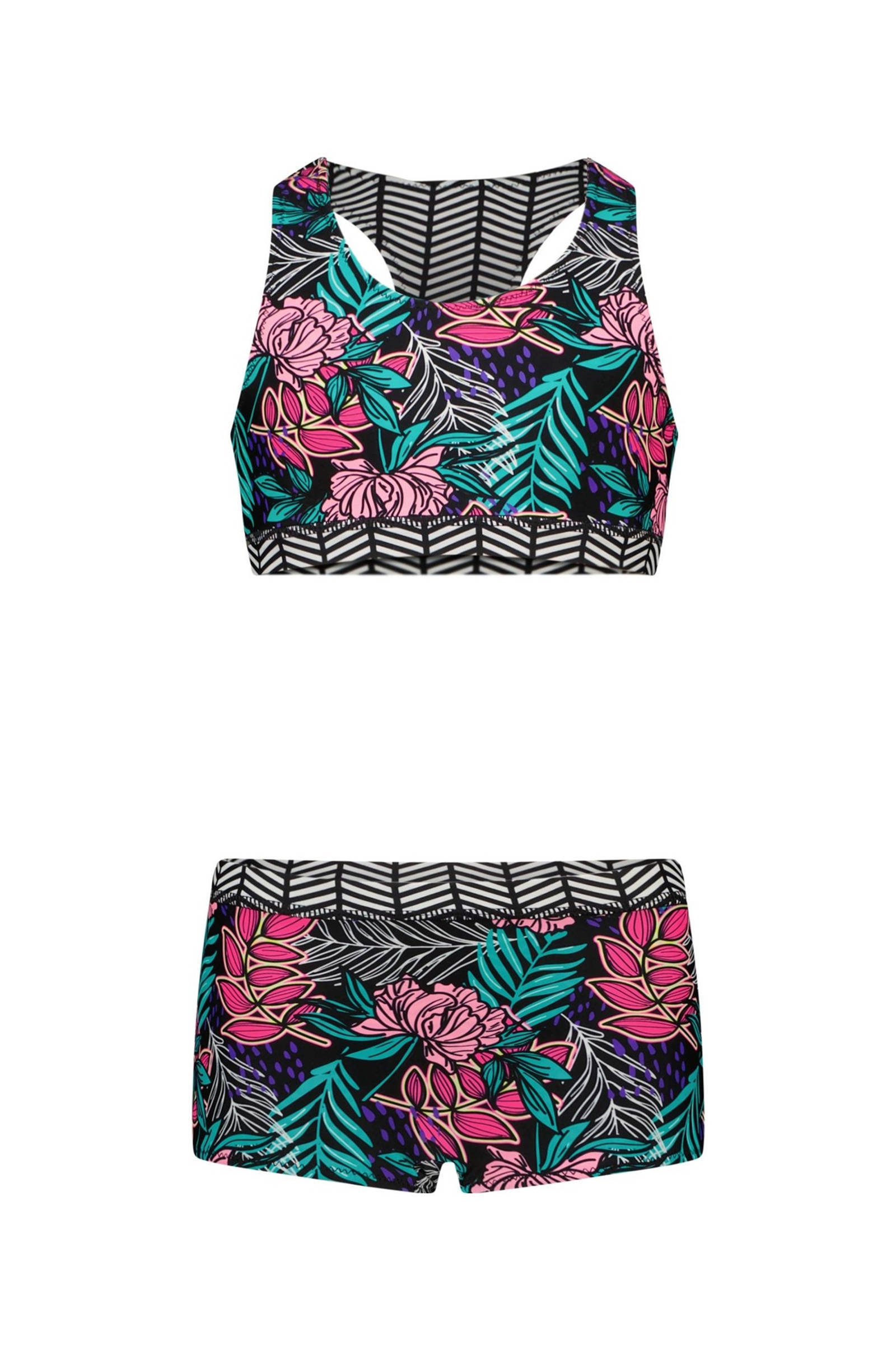 B.Nosy Reversible Crop Bikini Met All Over Print Paars/multicolor ...