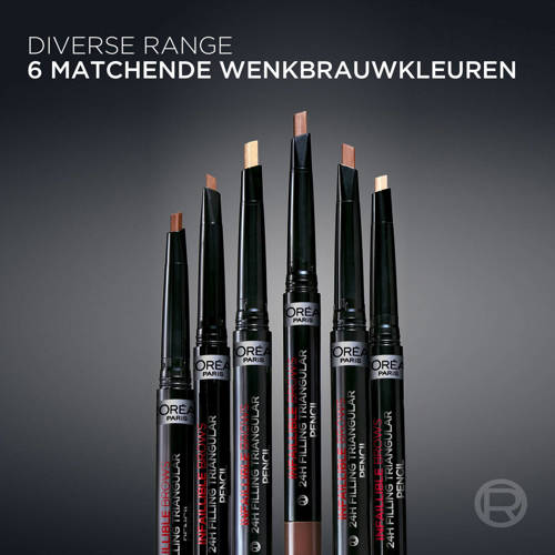 L'Oréal Paris Infaillible Brow 24H Filling Triangular Pencil wenkbrauwpotlood 7.0 blonde