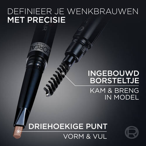 L'Oréal Paris Infaillible Brow 24H Filling Triangular Pencil wenkbrauwpotlood 3.0 brunette