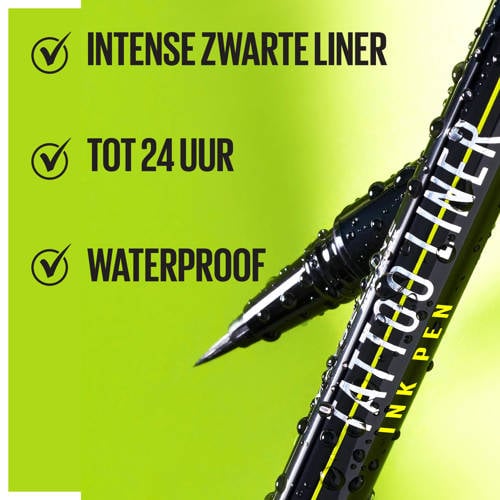 Maybelline New York Tattoo Liner Ink Pen Black eyeliner zwart