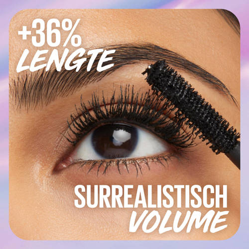 Maybelline New York The Falsies Surreal Extensions waterproof mascara Blackest Black zwart 10 ml