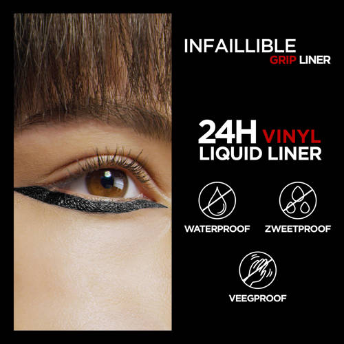 L'Oréal Paris Infaillible Grip 24H Vinyl Liquid Liner eyeliner zwart