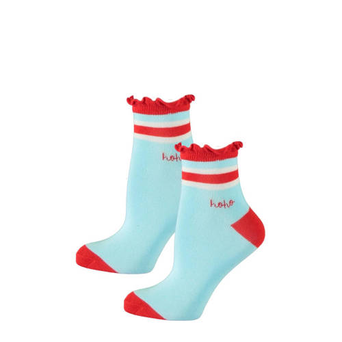 NONO sokken Rosie blauw/rood/wit Meisjes Katoen Meerkleurig
