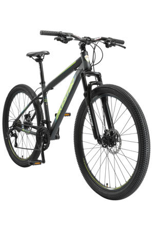 Hardtail Staal MTB Medium 27,5 Inch 21 Speed zwart/blauw