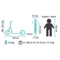 thumbnail: STAR SCOOTER  New Gen Sport, autoped, 16 inch - 12 inch, zwart