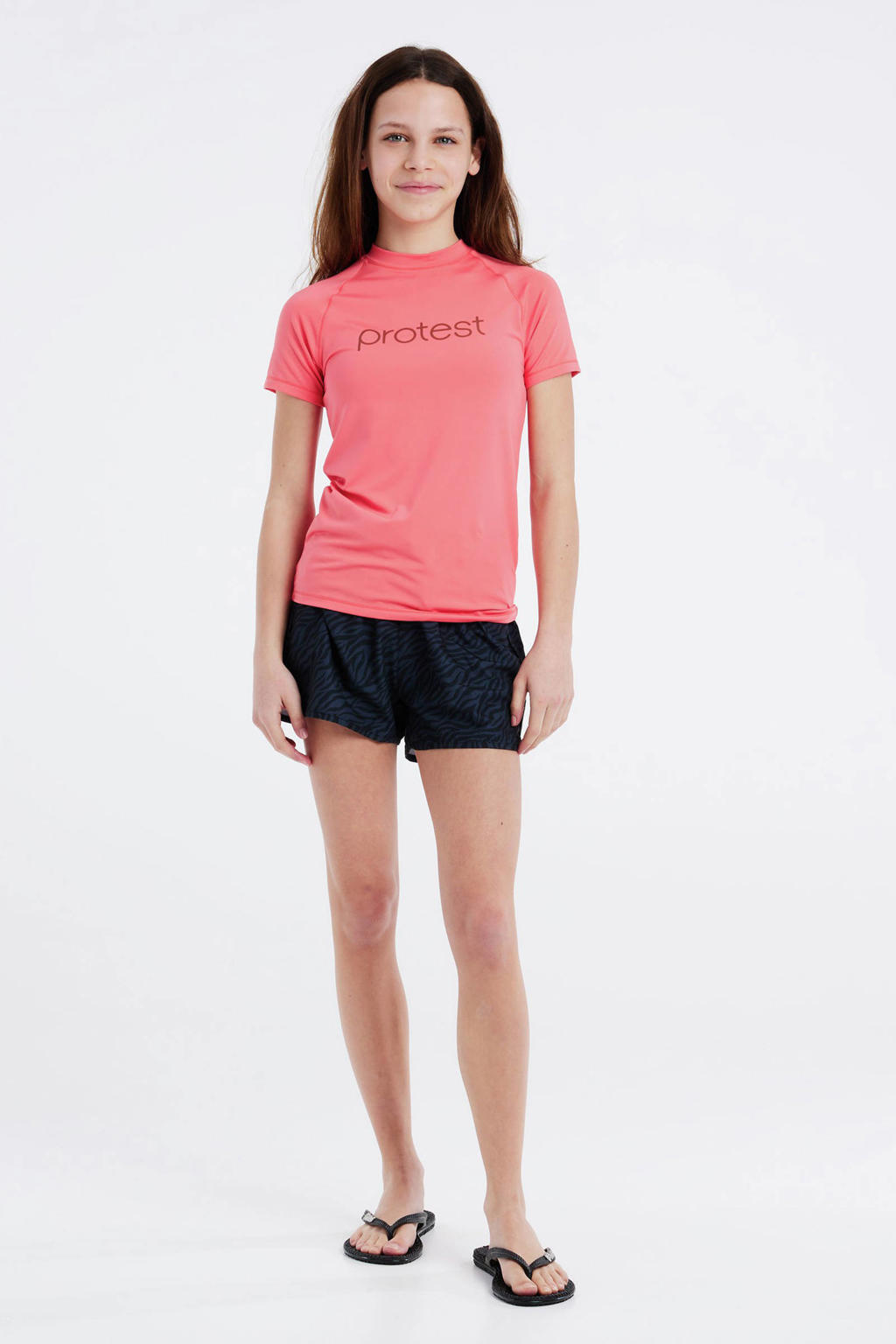 Protest UV T-shirt PRTSENNA JR koraalrood
