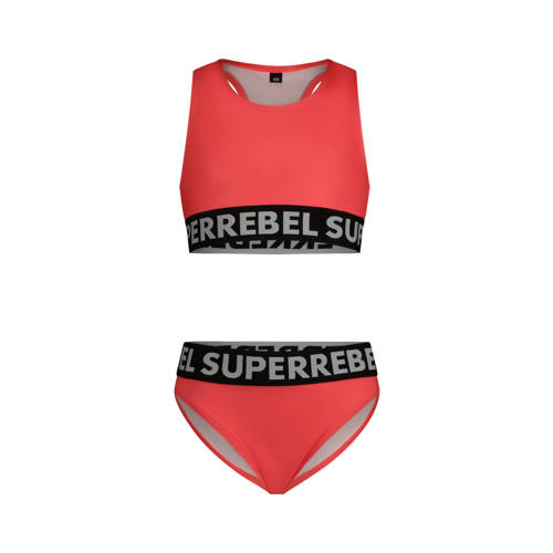 SuperRebel crop bikini Carmel rood Meisjes Gerecycled polyester Meerkleurig