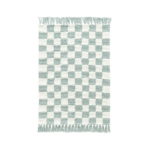Wehkamp Home kindervloerkleed Checker board (130x90 cm) Groen Ruit