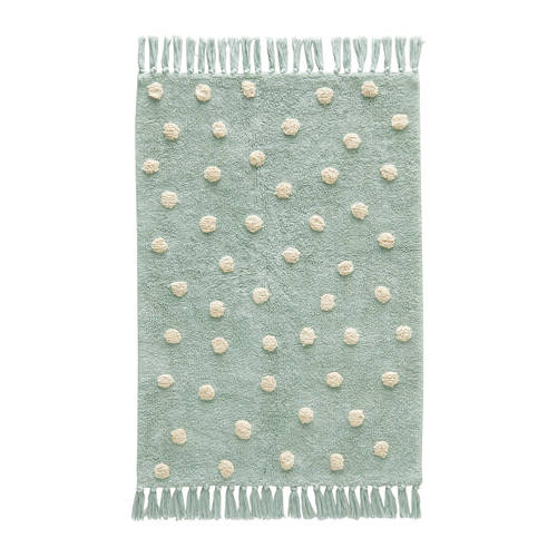 Wehkamp Home kindervloerkleed Dots (130x90 cm) Groen Stip