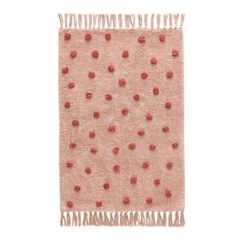 Wehkamp Home kindervloerkleed Dots (130x90 cm) Roze Stip