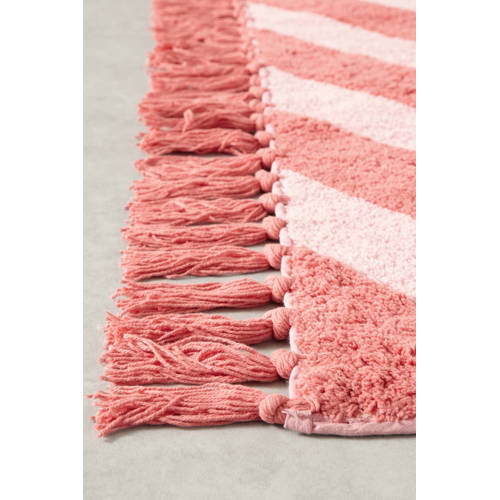 Wehkamp Home kindervloerkleed Diagonal (130x90 cm) Roze Streep