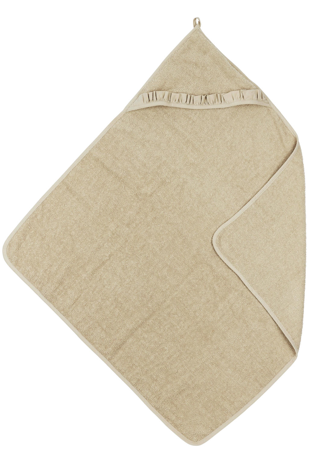 Meyco badcape met badstof ruffle 80x80cm sand