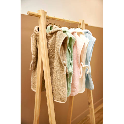 Meyco basic badstof badponcho 1-3 jaar sand Handdoek badcape Beige Effen