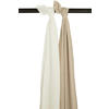 Meyco hydrofiele swaddle - Uni - Offwhite/Sand - 120x120cm (set van 2)