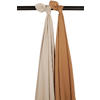 Meyco hydrofiele swaddle - Uni - Sand/Toffee - 120x120cm (set van 2)