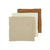 Meyco hydrofiele luier - Uni - Offwhite/Sand/Toffee 70x70cm (set van 3)