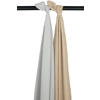 Meyco hydrofiele swaddle - Uni - Grey/Sand - 120x120cm (set van 2)