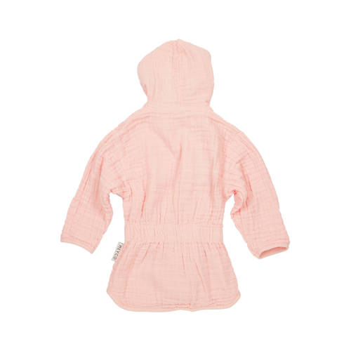 Meyco hydrofiele badjas soft pink Roze Jongens Meisjes Katoen Capuchon 74 80