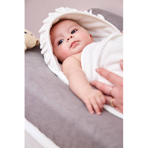 Meyco badcape met badstof ruffle 80x80cm offwhite Handdoek badcape Ecru