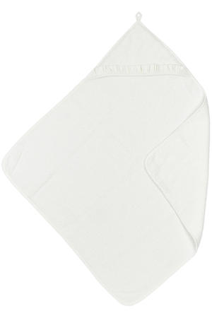 badcape met badstof ruffle 80x80cm offwhite